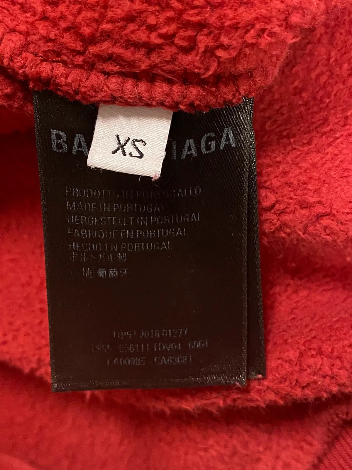 Balenciaga Crest logo hoodie Red pre owned size Xsmall