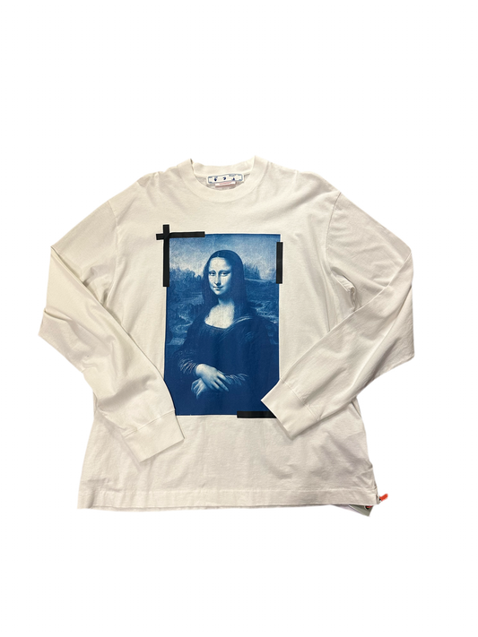 Off white Mona Lisa long sleeve White T-Shirt New Xxl Fits xl