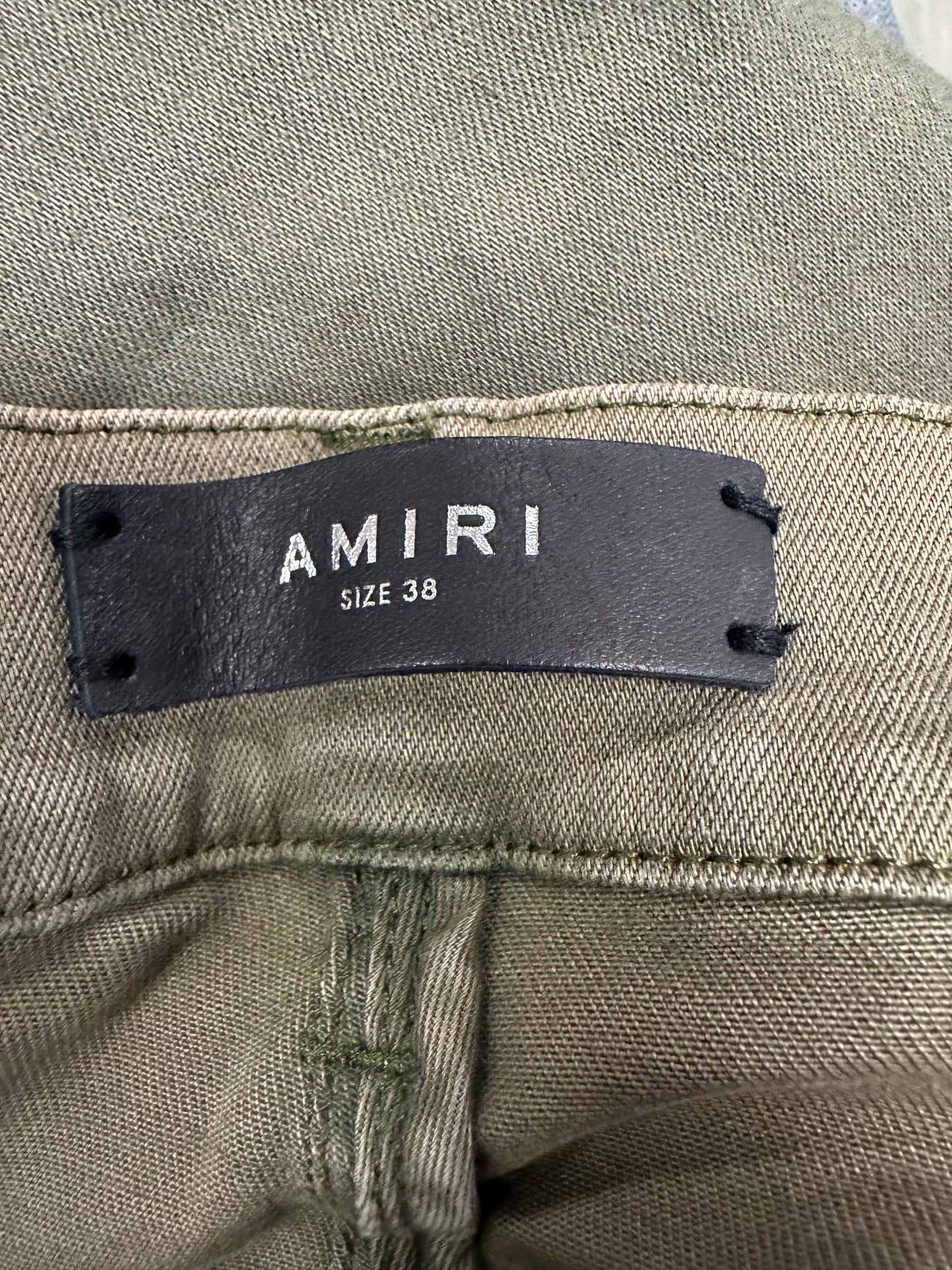 Amiri Mx1 olive With orange bandana New Size 38 Fits 36-38