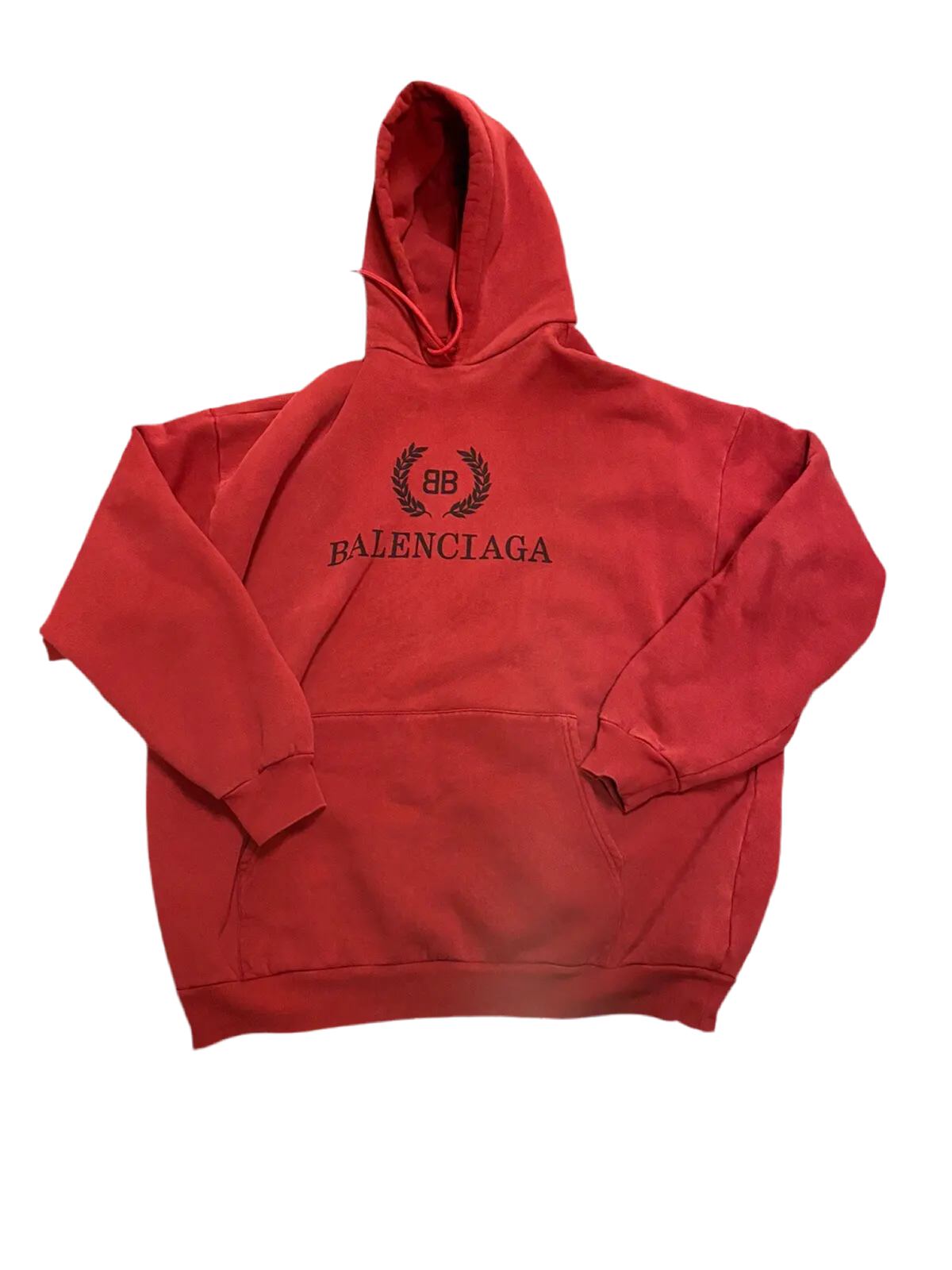 Balenciaga crest logo hoodie red