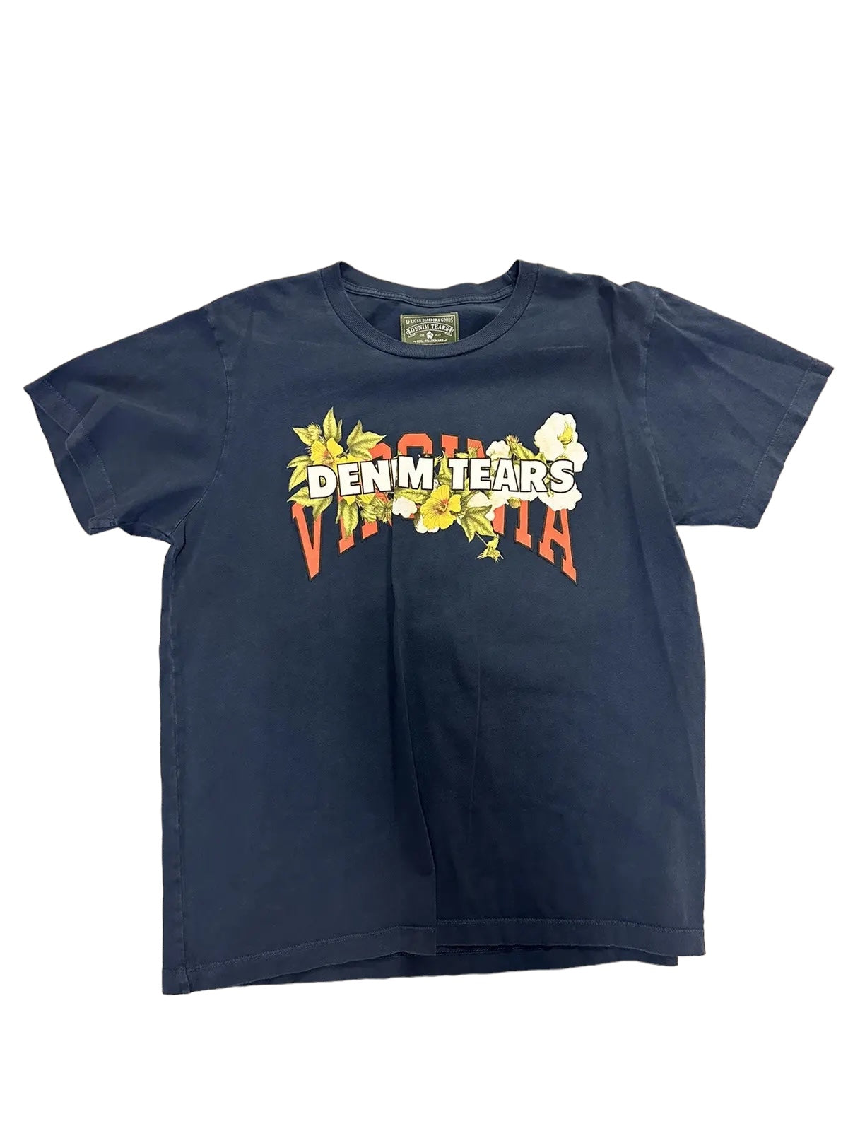 denim tears virginia t-shirt navy new