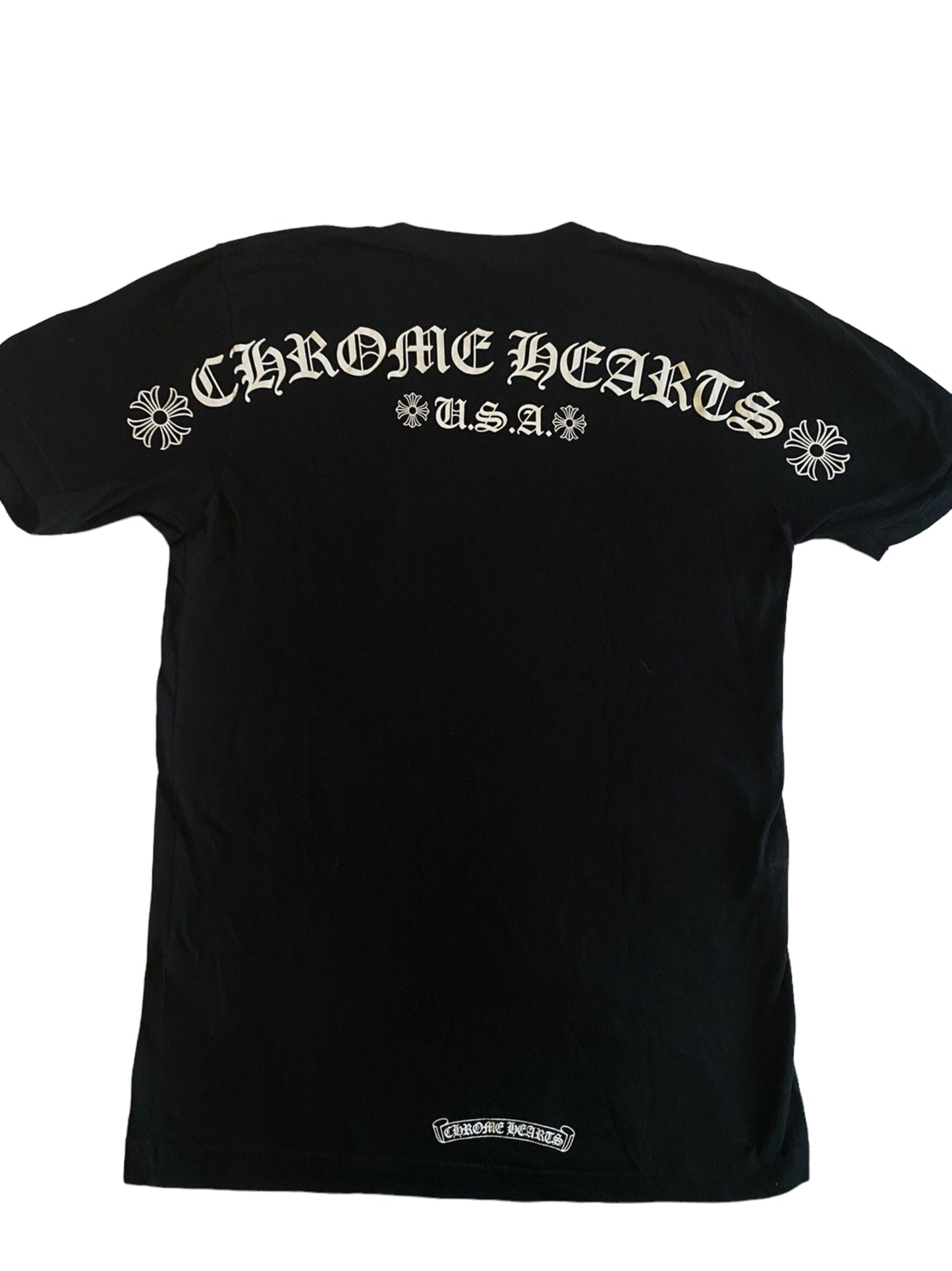 chrome hearts script logo t shirt size small