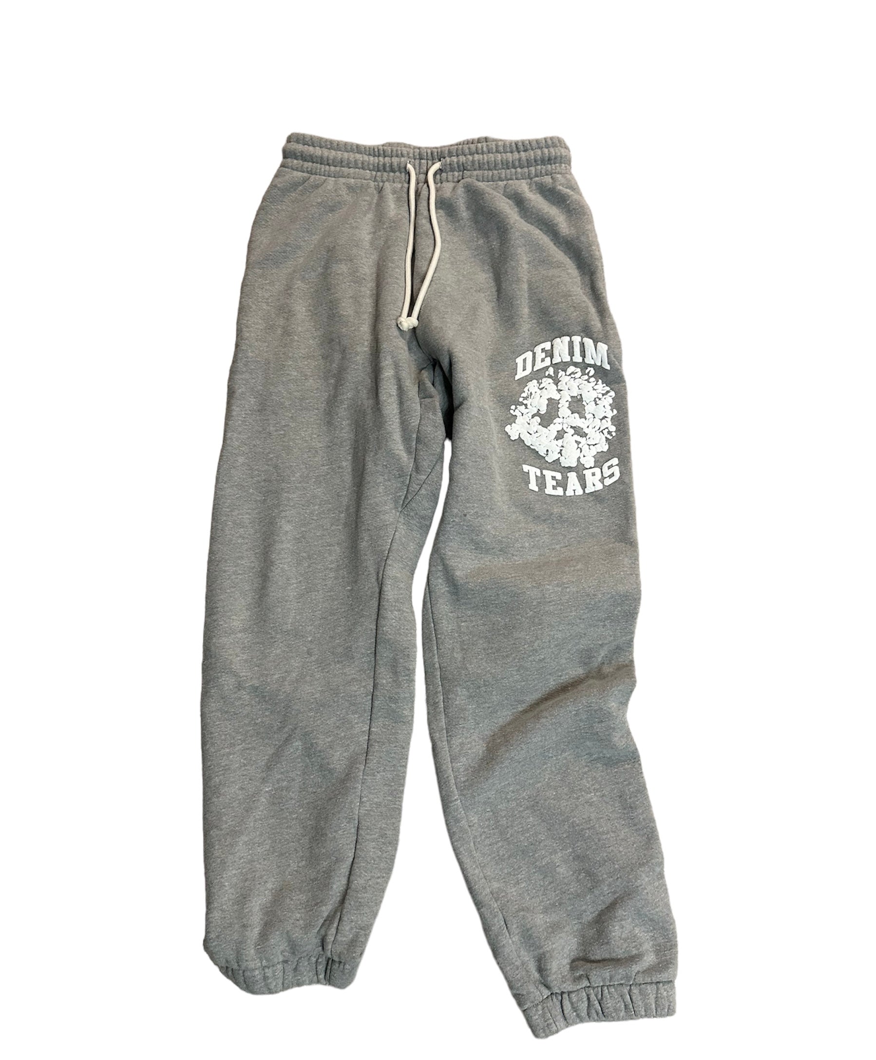 denim tears grey peace university sweatpants